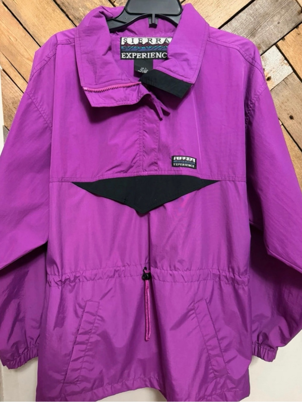 Vintage Sierra Experience Purple Utility Pullover Jacket with Black Accent